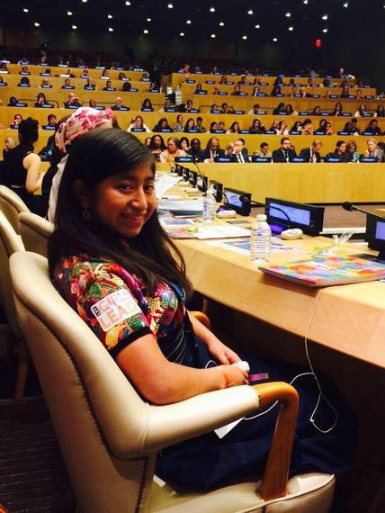 LGL Guatemalan Girl Leader, Emelin, speaking at the CSW59 last year.
