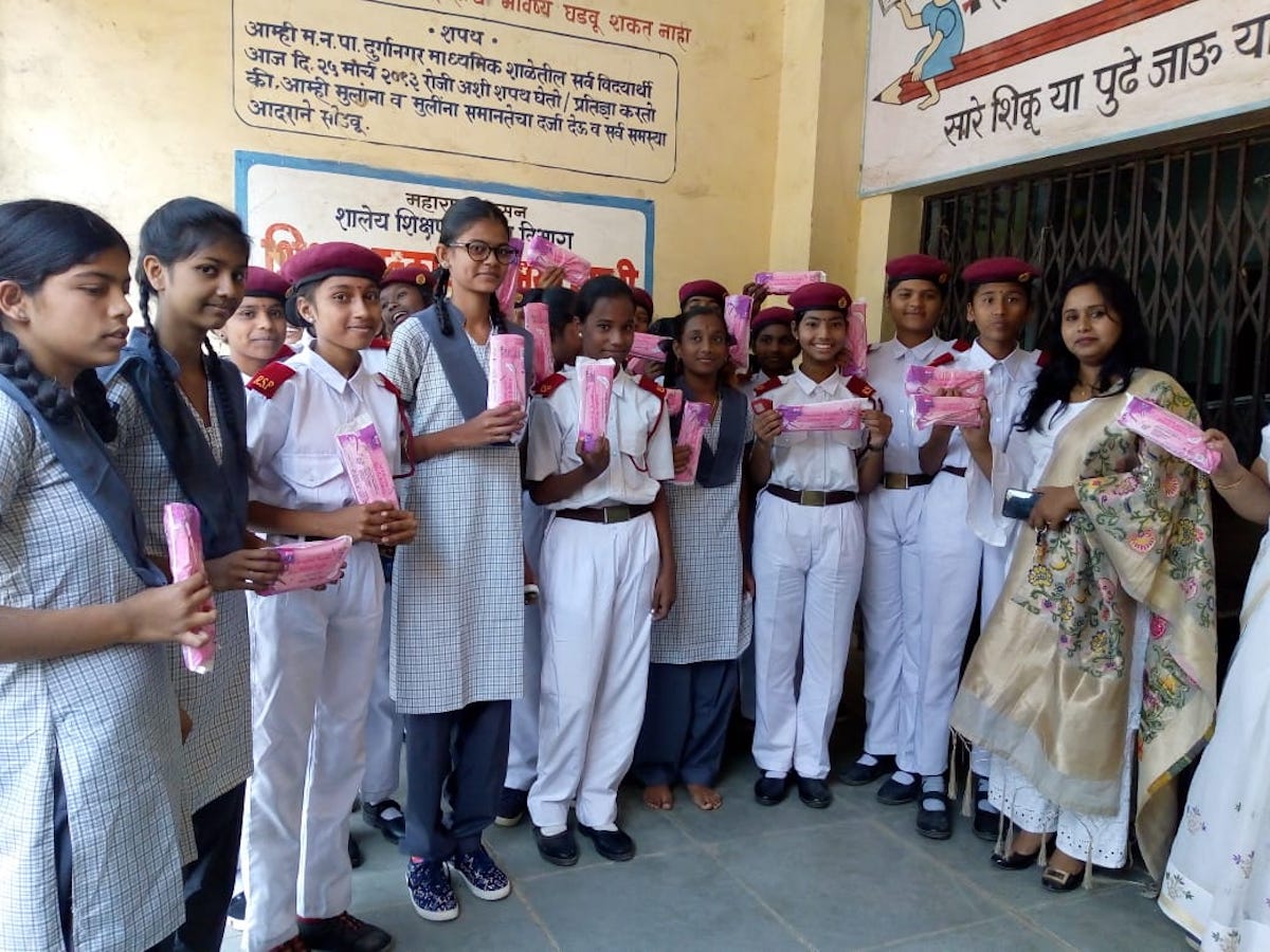 Figure 1 succesful advocacy led to distribution of sanitary napkins in school|Nasreen_Dancing_India |