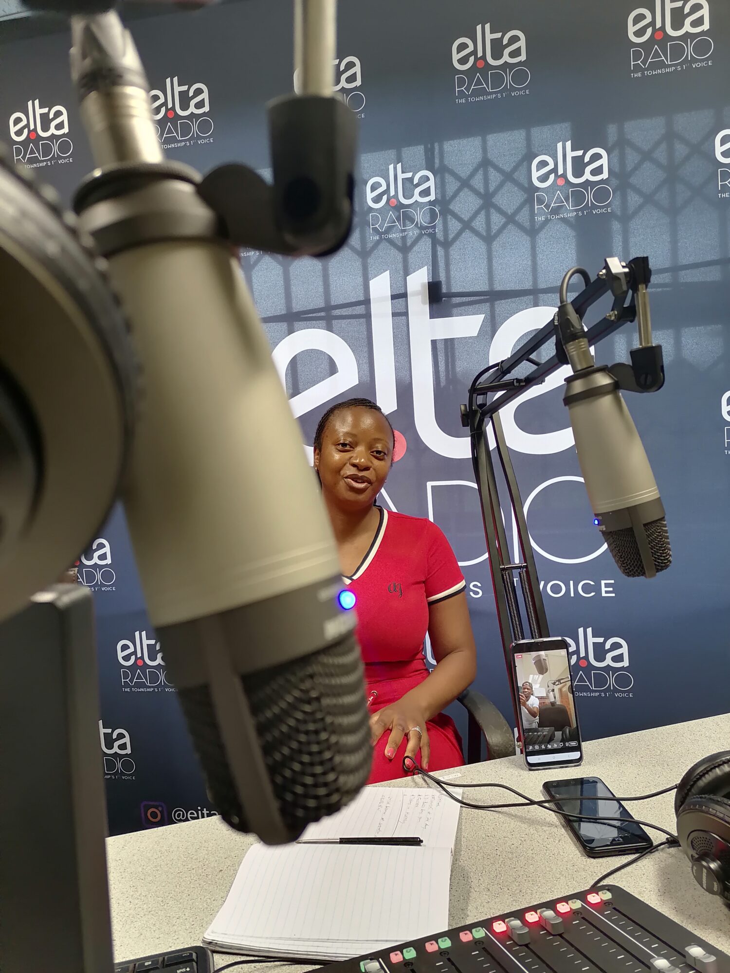 oyce discussing rising gender-based violence during an interview with a local radio station|Joyce graduating from the Rise Up Advocacy and Leadership Accelerator in February 2020|Joyce at a protest demanding justice for the family of a victim of femicide|Joyce Nomagugu Msomi |||