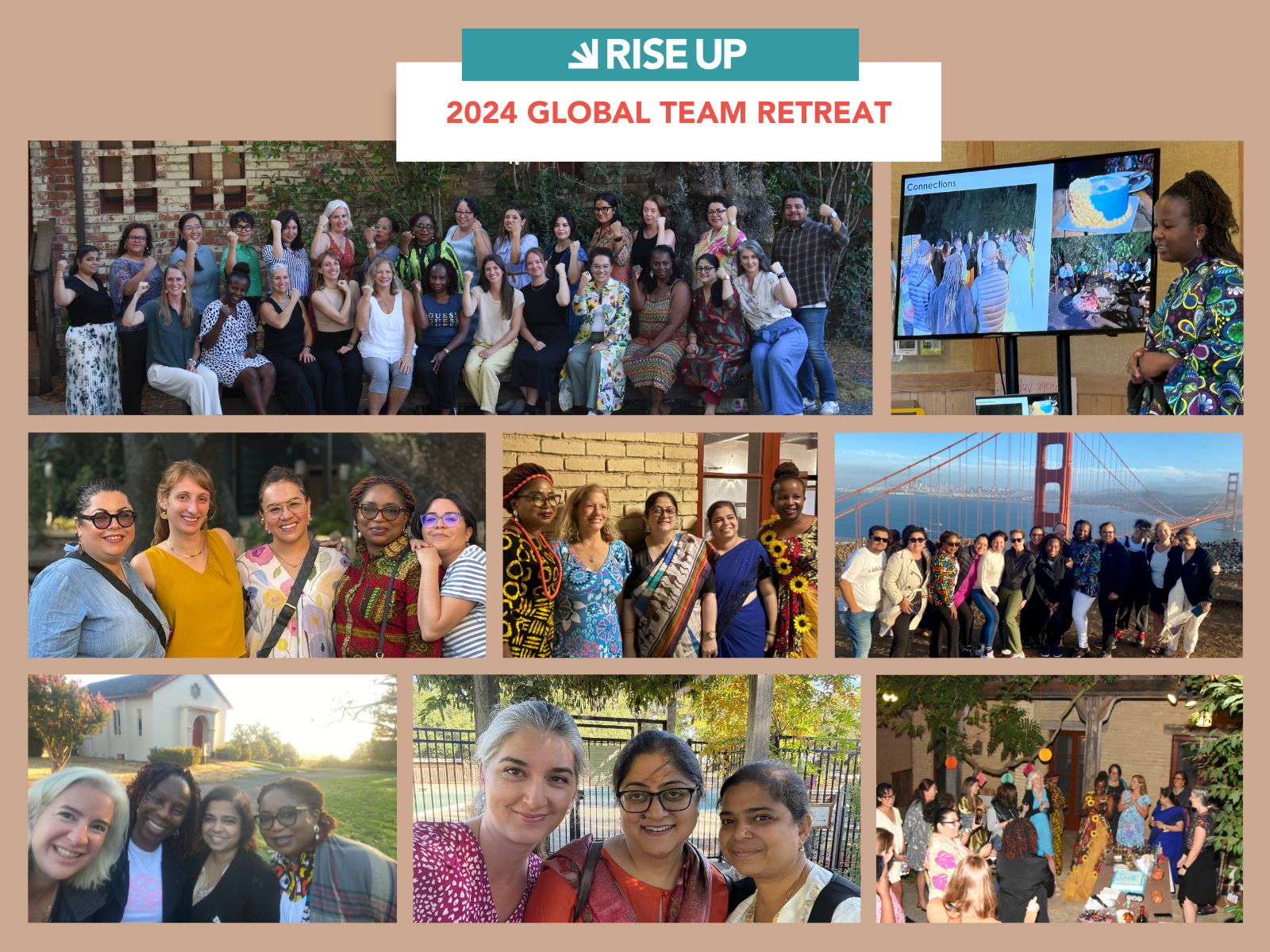 Newsletter_October_Retreat collage of pictures from the Rise Up retreat